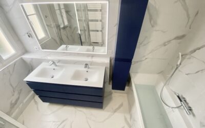 2022 / Le carrelage copie marbre …. c&rsquo;est tendance !