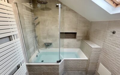 Rénovation de A à Z pour cette salle de bain.